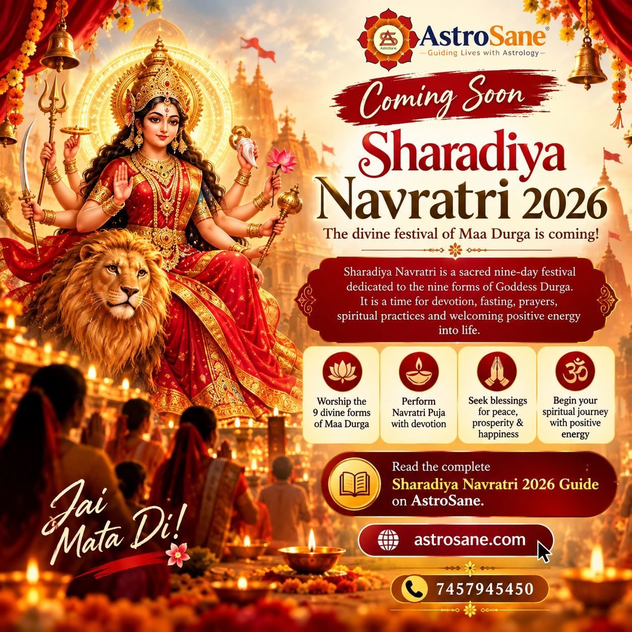 Sharadiya Navratri 2026: Nine Forms of Goddess Durga, Significance and Puja Guide