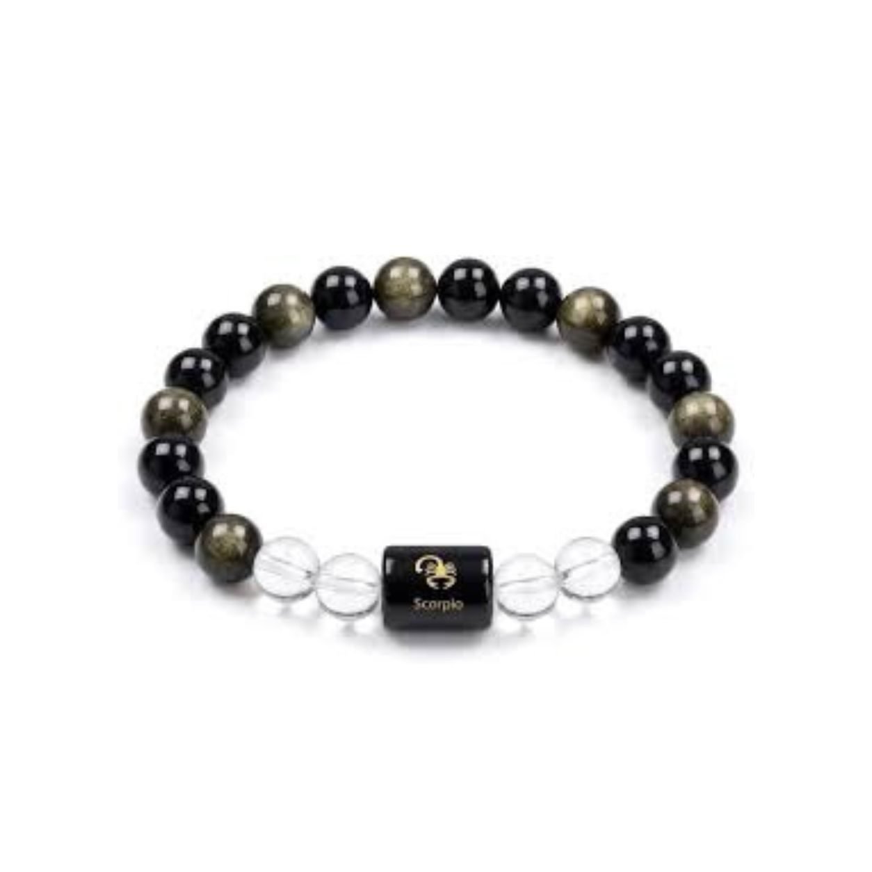 Scorpio Zodiac Bracelet – Black Obsidian Stone Bracelet