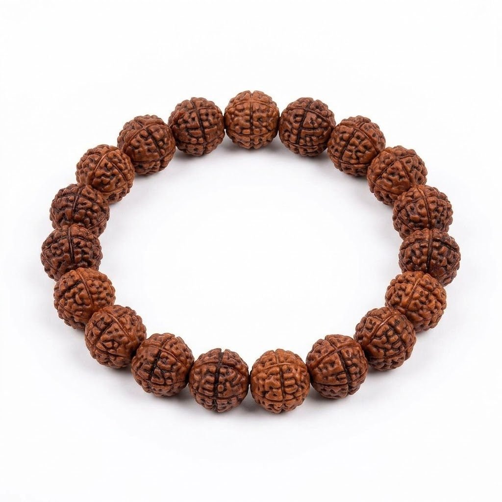 Original Certified  Rudraksha Bracelet – Authentic Spiritual Bead Wristband for Protection, Peace, Positive Energy & Health