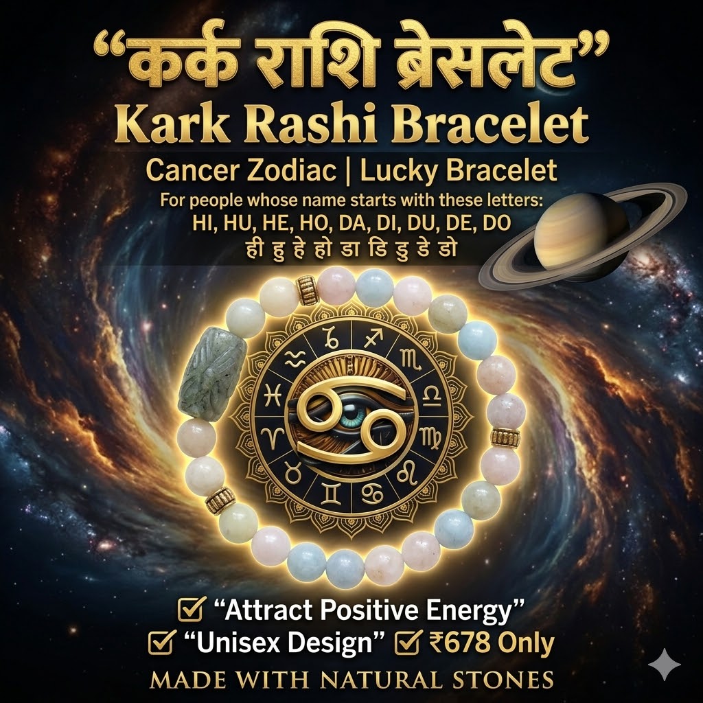 Kark Rashi Bracelet (Cancer Zodiac Bracelet) – Stylish Astrology Bracelet for Men & Women