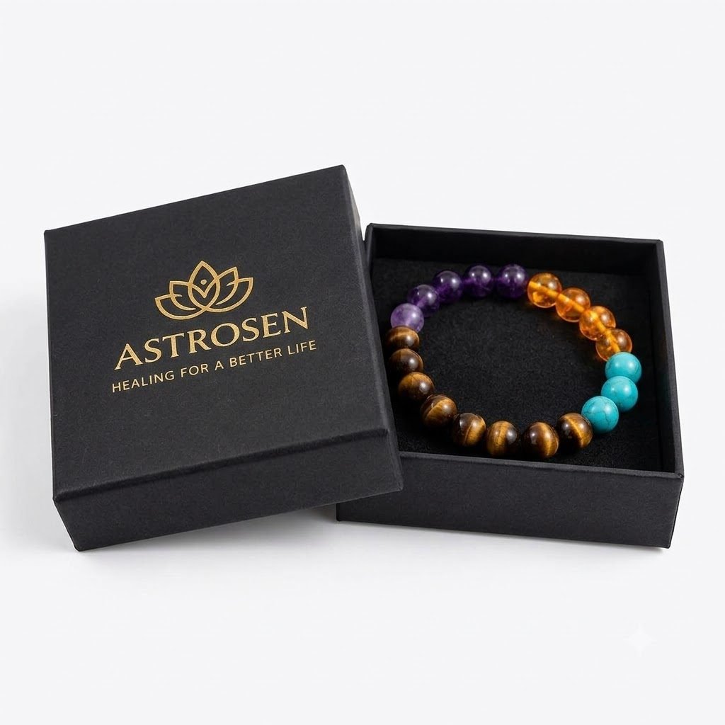 Original Certified Dhanyog Bracelet – Natural Gemstone Bead Bracelet for Wealth, Career Growth, Prosperity & Success (With Lab Certificate)